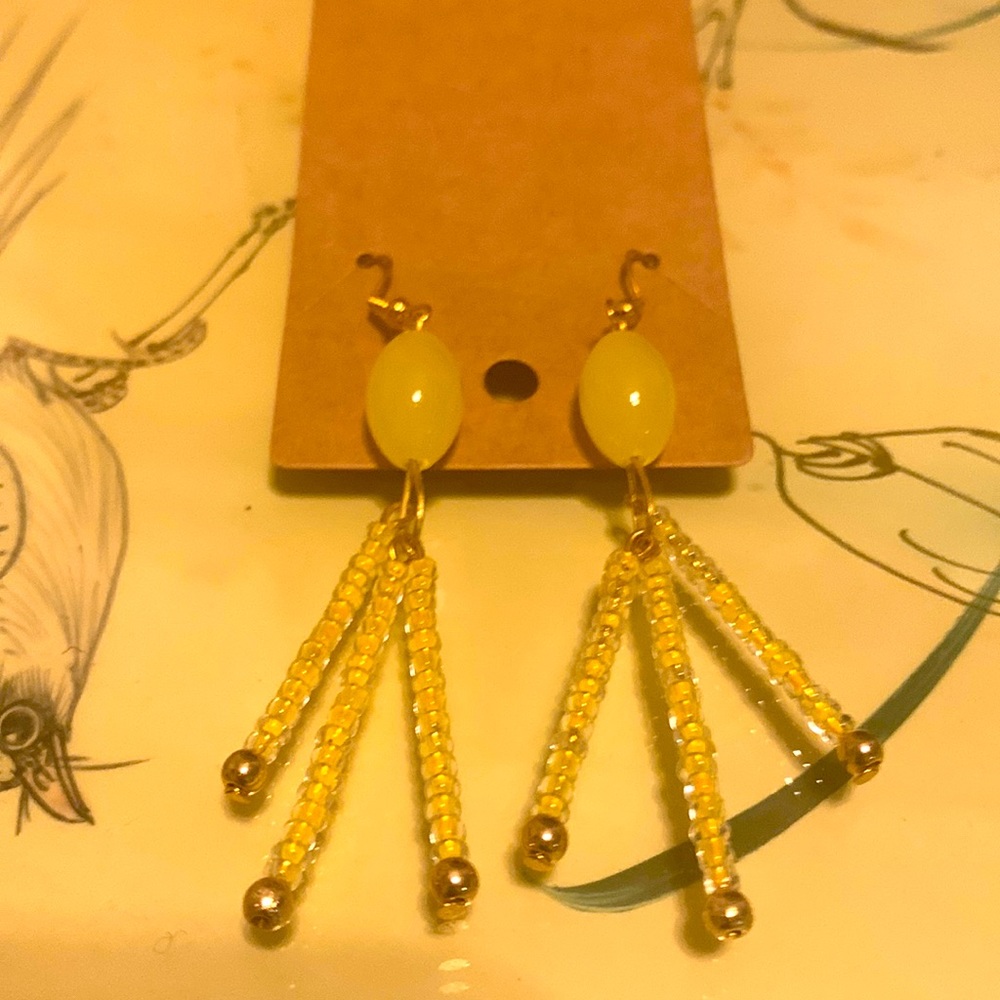 Lemon drop stone earrings